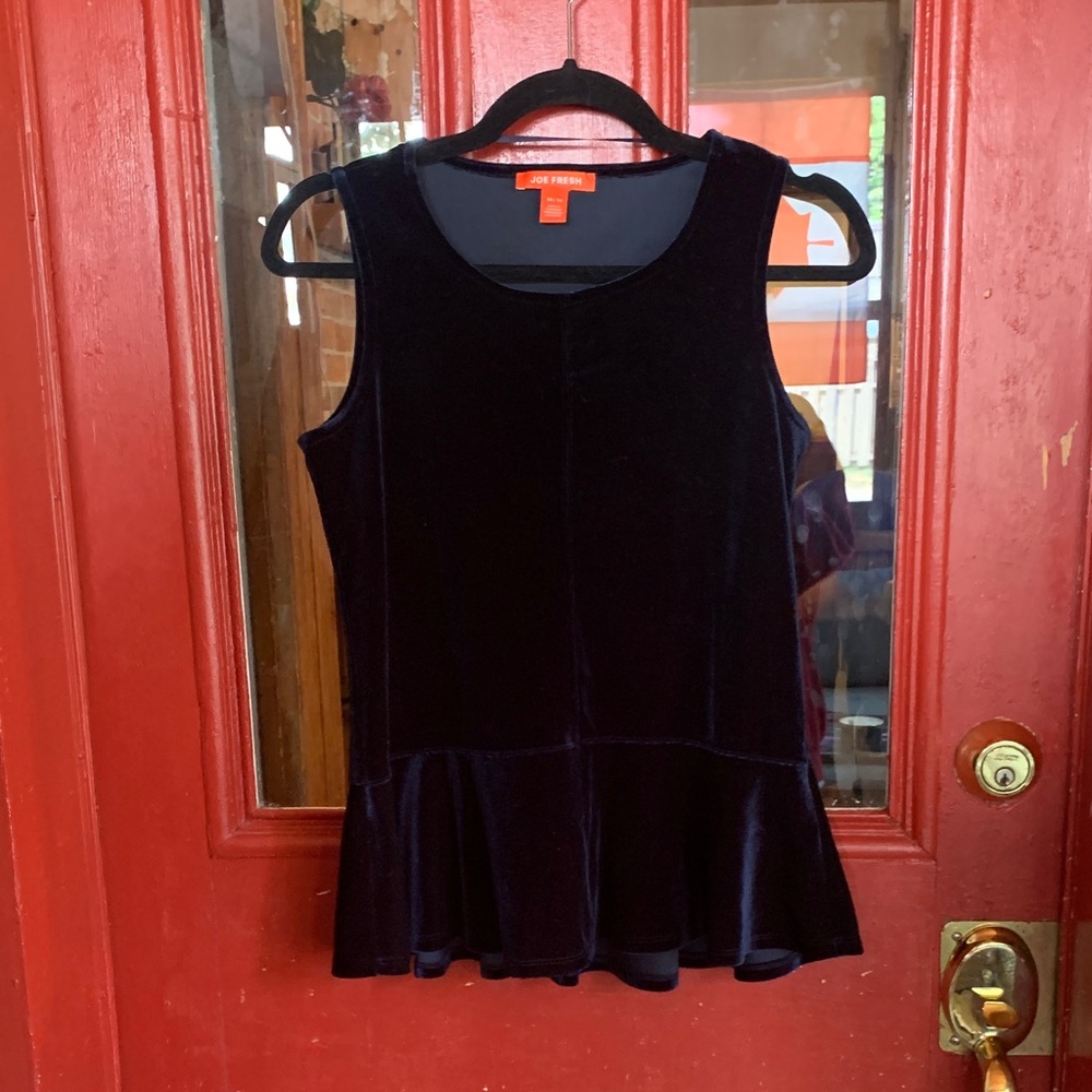 Joe Fresh Velvet Tank Top in Deep Blue
